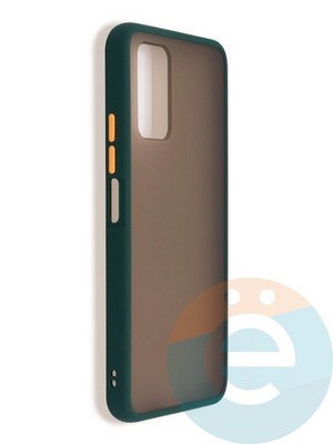 Накладка пластиковая с силиконовой окантовкой для Huawei Honor 30s зеленая - фото 37379