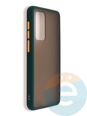 Накладка пластиковая с силиконовой окантовкой для Huawei P40 зеленая - фото 37391