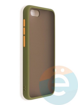 Накладка пластиковая с силиконовой окантовкой для Huawei Honor 7A/Y5 2018 хаки - фото 37396