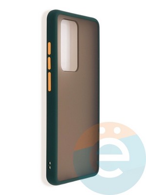 Накладка пластиковая с силиконовой окантовкой для Huawei P40 Pro зеленая - фото 37399