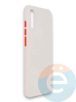 Накладка пластиковая с силиконовой окантовкой для Huawey Enjoy 10E белая - фото 37404