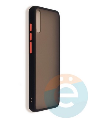 Накладка пластиковая с силиконовой окантовкой для Huawey Enjoy 10E черная - фото 37409