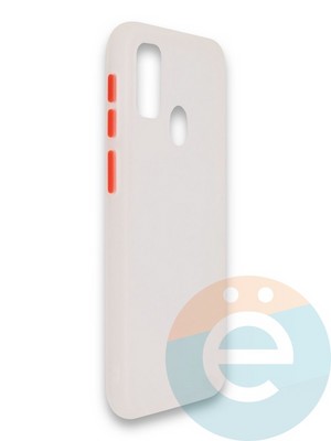 Накладка пластиковая с силиконовой окантовкой для Samsung Galaxy M30S/M21 белая - фото 37422