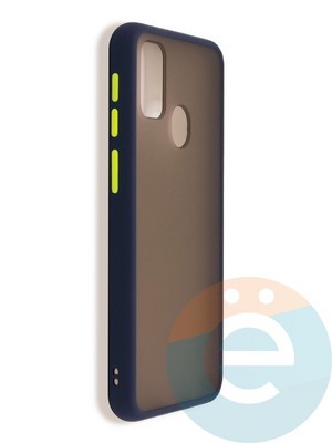Накладка пластиковая с силиконовой окантовкой для Samsung Galaxy M30S/M21 синяя - фото 37425