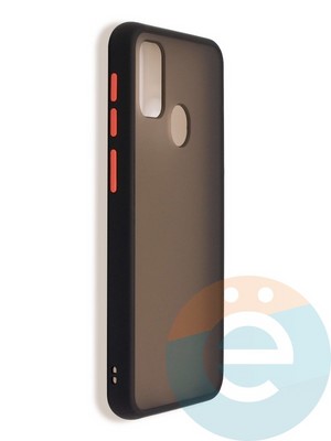 Накладка пластиковая с силиконовой окантовкой для Samsung Galaxy M30S/M21 черная - фото 37427