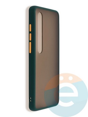 Накладка пластиковая с силиконовой окантовкой для Xiaomi Mi 10 зеленая - фото 37440