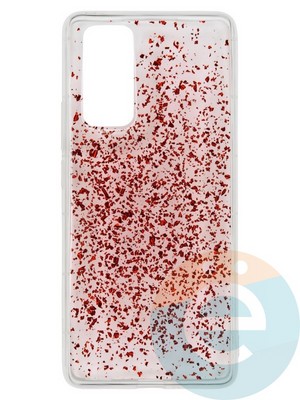 Накладка силиконовая с фольгой для Huawei Honor 30 Pro красная - фото 37655