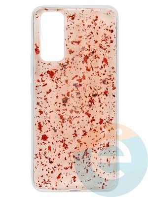 Накладка силиконовая с фольгой для Huawei Honor 30 красная - фото 37660