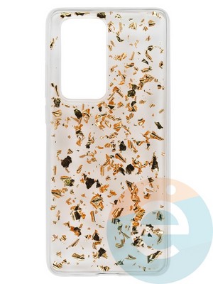 Накладка силиконовая с фольгой для Huawei P40 Pro бронзовая - фото 37673