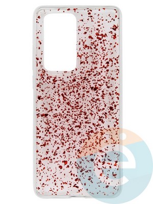 Накладка силиконовая с фольгой для Huawei P40 Pro красная - фото 37675