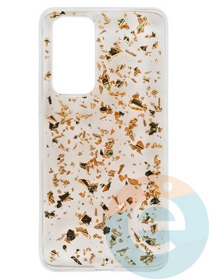 Накладка силиконовая с фольгой для Huawei P40 бронзовая - фото 37679