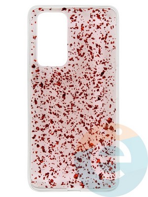 Накладка силиконовая с фольгой для Huawei P40 красная - фото 37681