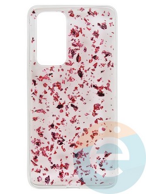 Накладка силиконовая с фольгой для Huawei P40 розовая - фото 37682