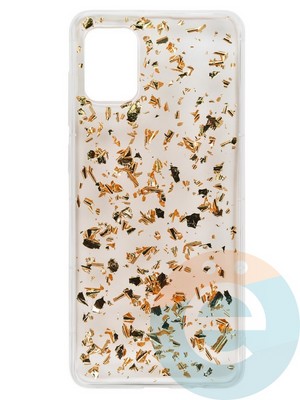 Накладка силиконовая с фольгой для Samsung Galaxy A31 бронзовая - фото 37709