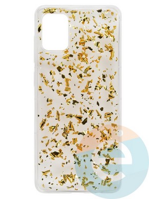 Накладка силиконовая с фольгой для Samsung Galaxy A31 золотистая - фото 37710