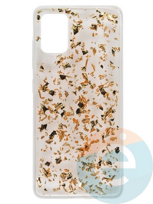 Накладка силиконовая с фольгой для Samsung Galaxy A51 бронзовая - фото 37719