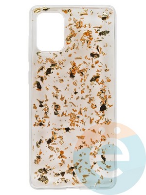 Накладка силиконовая с фольгой для Samsung Galaxy A71 бронзовая - фото 37724