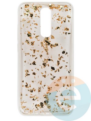 Накладка силиконовая с фольгой для Xiaomi Redmi 8 бронзовая - фото 37729