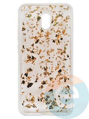 Накладка силиконовая с фольгой для Xiaomi Redmi 8A бронзовая - фото 37734