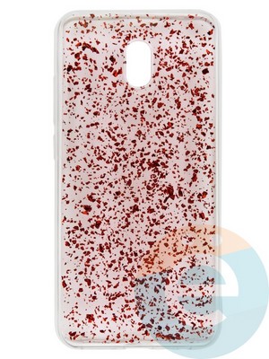 Накладка силиконовая с фольгой для Xiaomi Redmi 8A красная - фото 37736