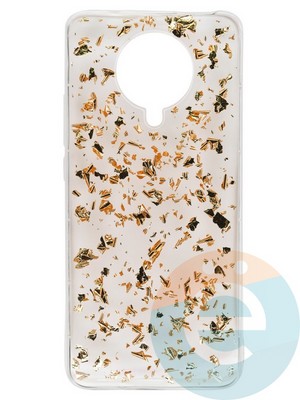 Накладка силиконовая с фольгой для Xiaomi Redmi K30 Pro бронзовая - фото 37739