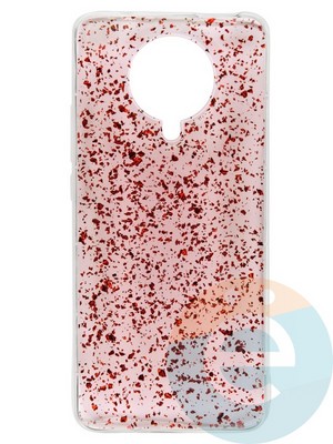 Накладка силиконовая с фольгой для Xiaomi Redmi K30 Pro красная - фото 37741