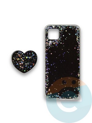 Накладка силиконовая с Поп Сокетом для Huawei P40 Lite/Nova 6SE/Nova 7i черная - фото 37797