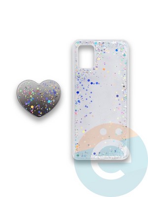 Накладка силиконовая с Поп Сокетом для Samsung A31 белая - фото 38035