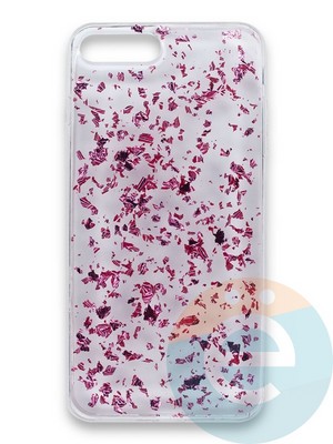 Накладка силиконовая с фольгой для Apple iPhone 7/8/SE2 розовая - фото 38055