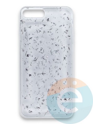 Накладка силиконовая с фольгой для Apple iPhone 7/8/SE2 серебристая - фото 38056
