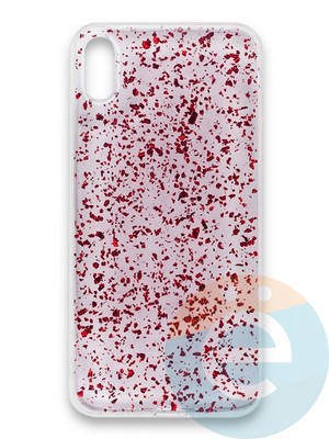 Накладка силиконовая с фольгой для Apple iPhone X/Xs красная - фото 38059