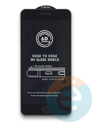 Защитное стекло 6D с полной проклейкой на Apple IPhone 7/8 Plus черное - фото 38081