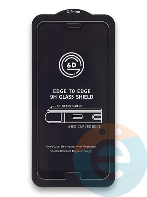 Защитное стекло 6D с полной проклейкой на Honor 10 черное - фото 38083