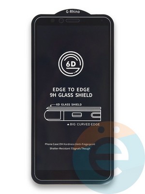 Защитное стекло 6D с полной проклейкой на Honor 7x черное - фото 38084