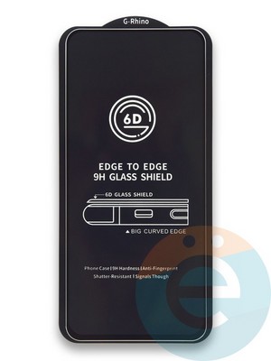 Защитное стекло 6D с полной проклейкой на Huawei Nova 6 черное - фото 38092