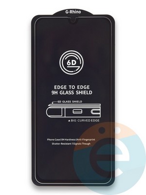 Защитное стекло 6D с полной проклейкой на Samsung Galaxy A40 черное - фото 38099