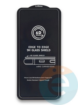 Защитное стекло 6D с полной проклейкой на Samsung Galaxy A80 черное - фото 38106