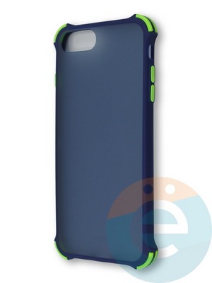 Накладка пластиковая матовая с усиленными углами для Apple Iphone  6/6s/7/8 Plus синяя - фото 38366