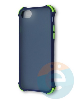 Накладка пластиковая матовая с усиленными углами для Apple Iphone  6/6s синяя - фото 38371