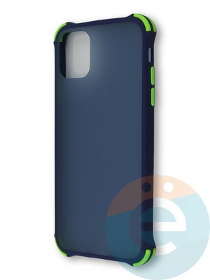 Накладка пластиковая матовая с усиленными углами для Apple Iphone 11 синяя - фото 38390