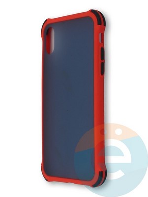Накладка пластиковая матовая с усиленными углами для Apple Iphone X/Xs красная - фото 38394