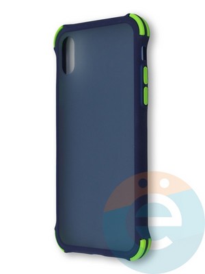 Накладка пластиковая матовая с усиленными углами для Apple Iphone Xr синяя - фото 38400