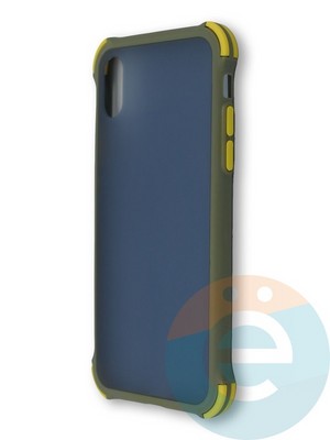 Накладка пластиковая матовая с усиленными углами для Apple Iphone X/Xs хаки - фото 38396