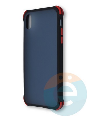 Накладка пластиковая матовая с усиленными углами для Apple Iphone X/Xs черная - фото 38397