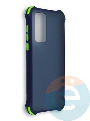 Накладка пластиковая матовая с усиленными углами для Huawei P40 синяя - фото 38430