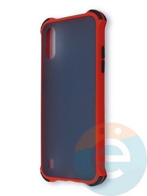 Накладка пластиковая матовая с усиленными углами для Samsung Galaxy A01 красная - фото 38434
