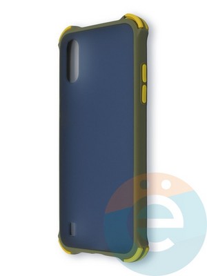 Накладка пластиковая матовая с усиленными углами для Samsung Galaxy A01 хаки - фото 38436