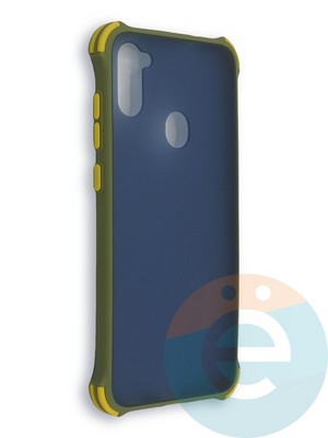 Накладка пластиковая матовая с усиленными углами для Samsung Galaxy A11 хаки - фото 38441