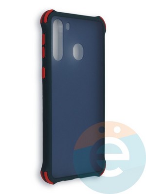 Накладка пластиковая матовая с усиленными углами для Samsung Galaxy A21 зеленая - фото 38443
