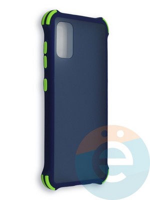 Накладка пластиковая матовая с усиленными углами для Samsung Galaxy A41 синяя - фото 38455